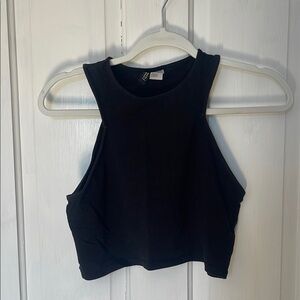 Black Sleeveless Crop Top